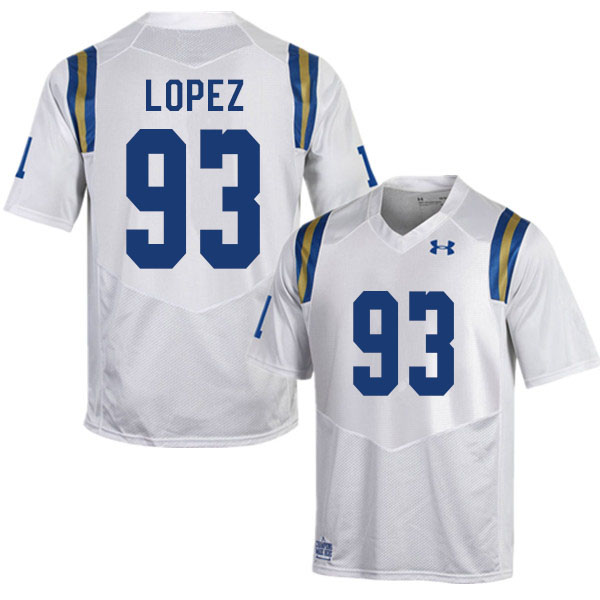 Men #93 RJ Lopez UCLA Bruins College Football Jerseys Sale-White - Click Image to Close